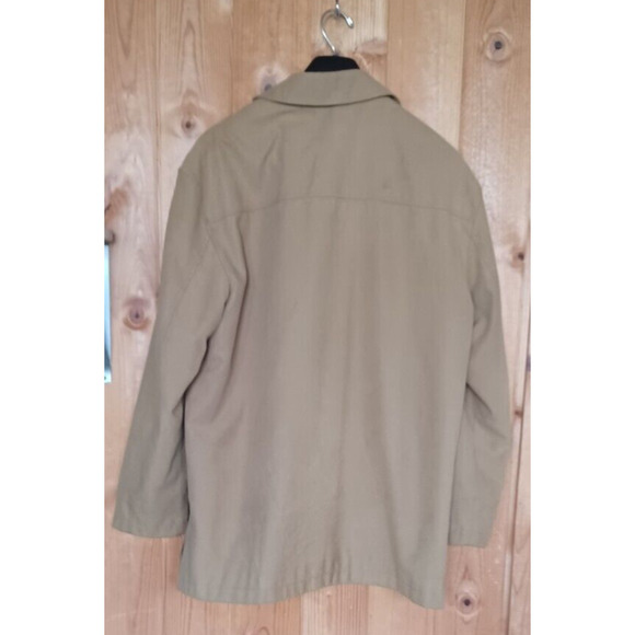 Vintage SPLITRAIL Beige Faux Suede Jacket, Men's Large, Interior Zip Pocket Y2K - Picture 4 of 4